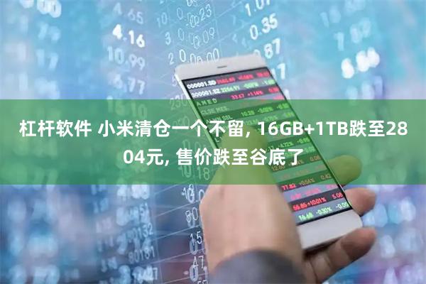 杠杆软件 小米清仓一个不留, 16GB+1TB跌至2804元, 售价跌至谷底了